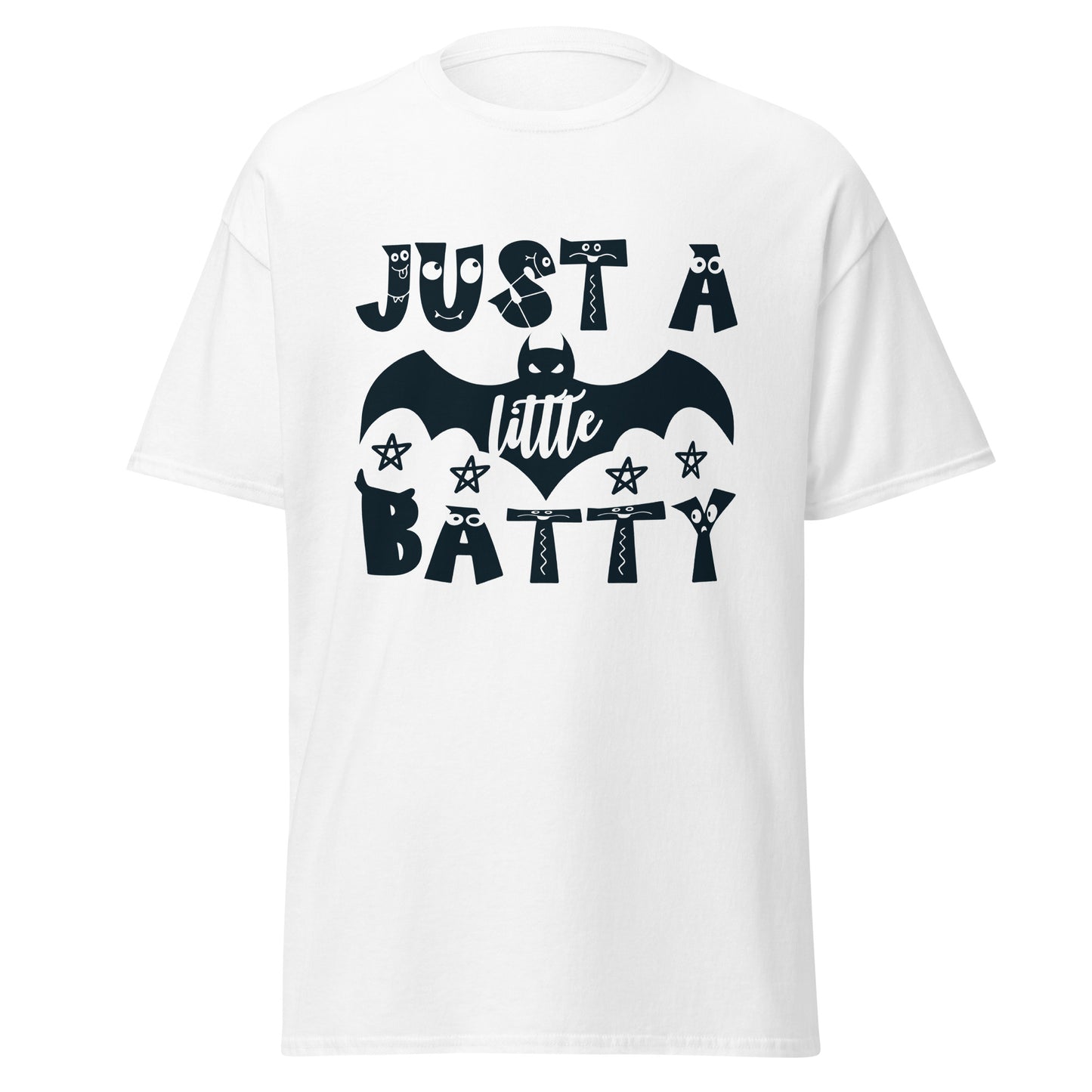 Just A Little Batty, weiches T-Shirt aus schwerer Baumwolle im Halloween-Design