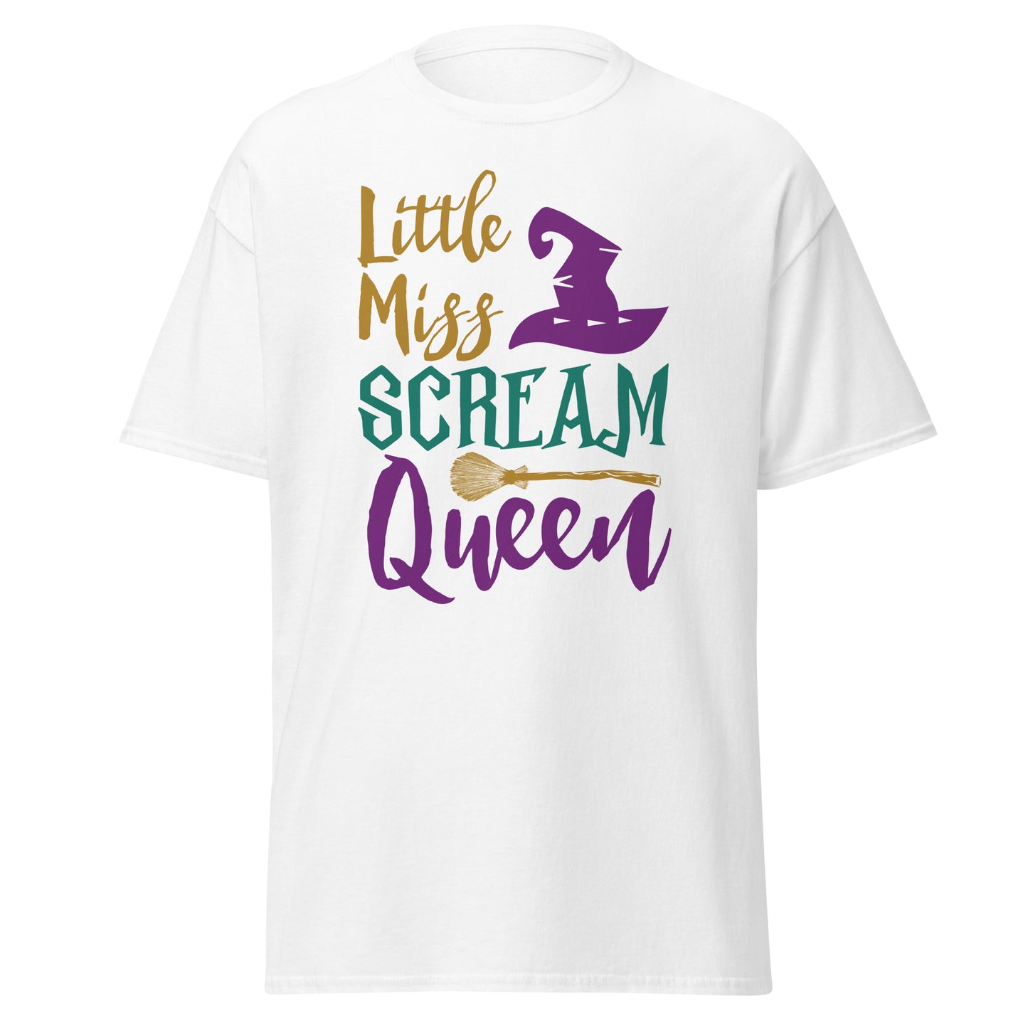 Little Miss Scream Queen, Halloween-Design, weiches T-Shirt aus schwerer Baumwolle