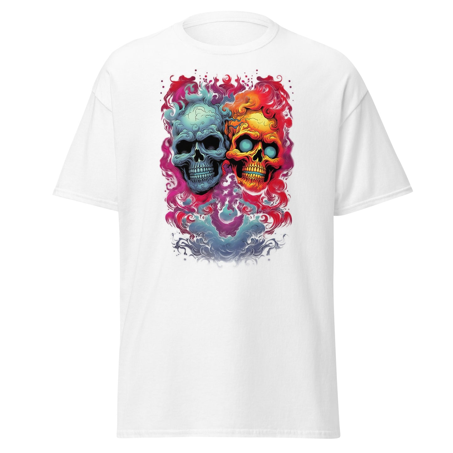 Skull Exploded , Halloween Design Soft Style Heavy Cotton T-Shirt