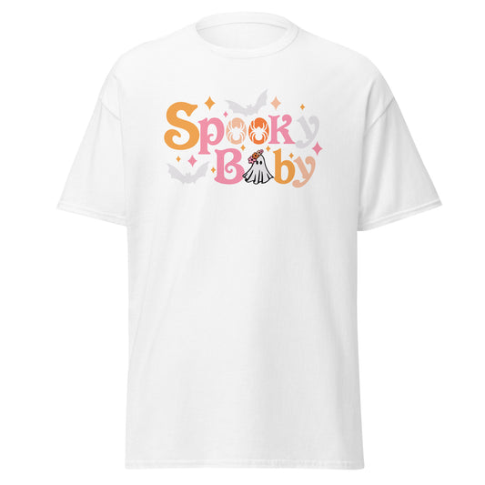 Gruseliges Baby, Halloween-Design, weiches T-Shirt aus schwerer Baumwolle