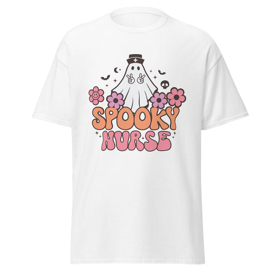 Spooky Nurse , Halloween Design Soft Style Heavy Cotton T-Shirt