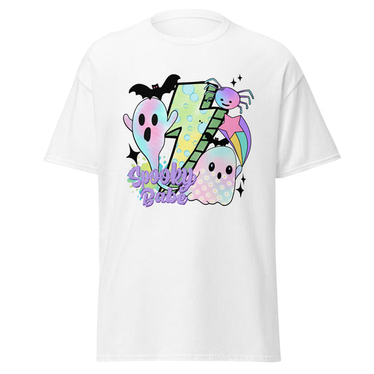 Spooky Babe , Halloween Design Soft Style Heavy Cotton T-Shirt