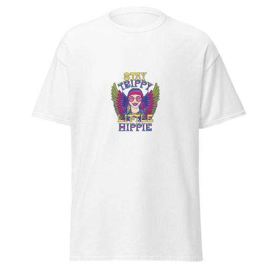 Stay Trippy Little Hippie, weiches T-Shirt aus schwerer Baumwolle im Halloween-Design