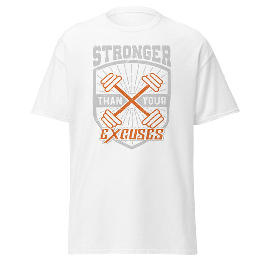 Stronger than your Excuses, GYM , Halloween Design Soft Style Heavy Cotton T-Shirt