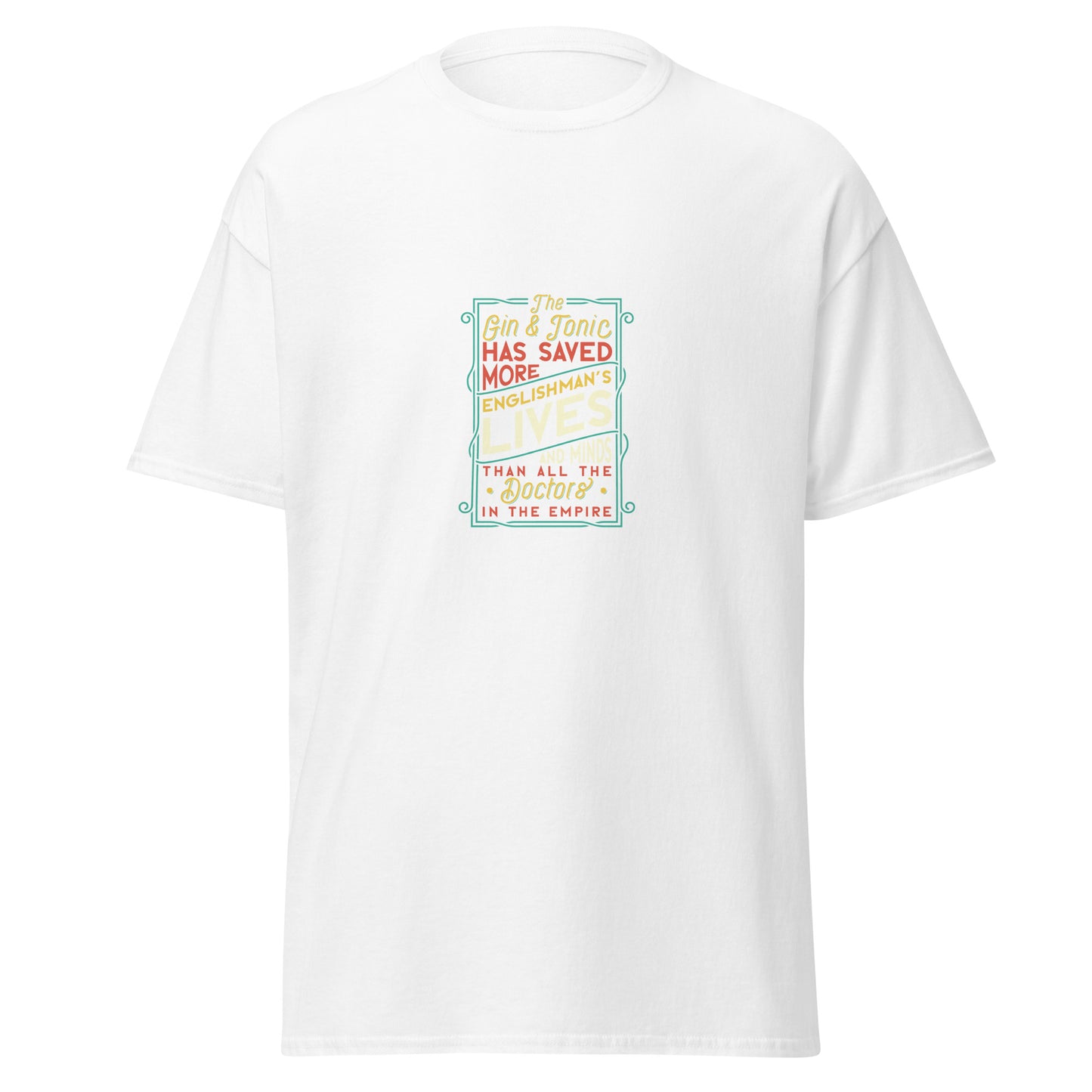 The Gin & Tonic Has Saved More Englishman's Lives and Minds Than All The Doctors , Halloween Design Soft Style Heavy Cotton T-Shirt