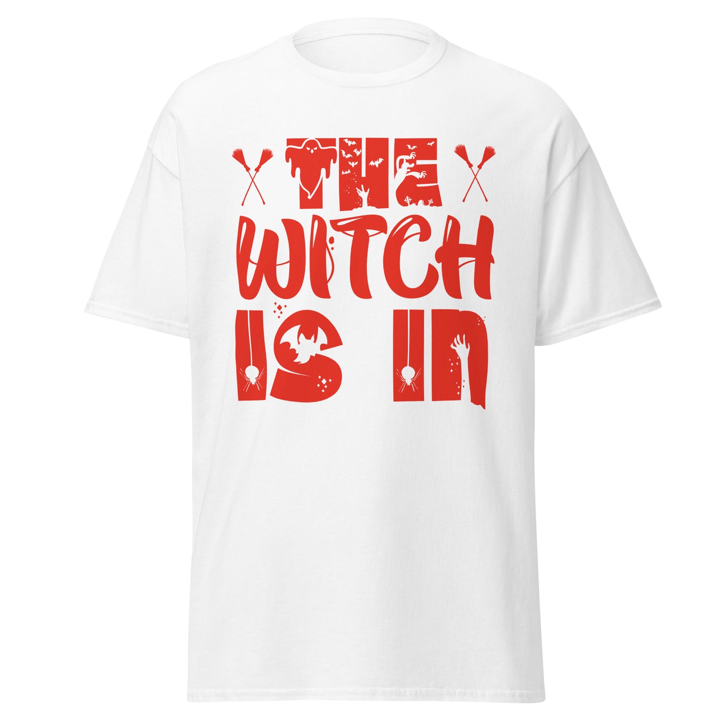 The Witch Is In , Halloween Design Soft Style Heavy Cotton T-Shirt