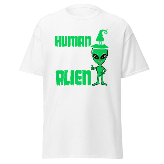 Este es mi disfraz humano, soy realmente un extraterrestre, diseño de Halloween, camiseta de algodón pesado de estilo suave