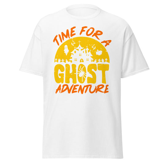 Time for a ghost adventure , Halloween Design Soft Style Heavy Cotton T-Shirt