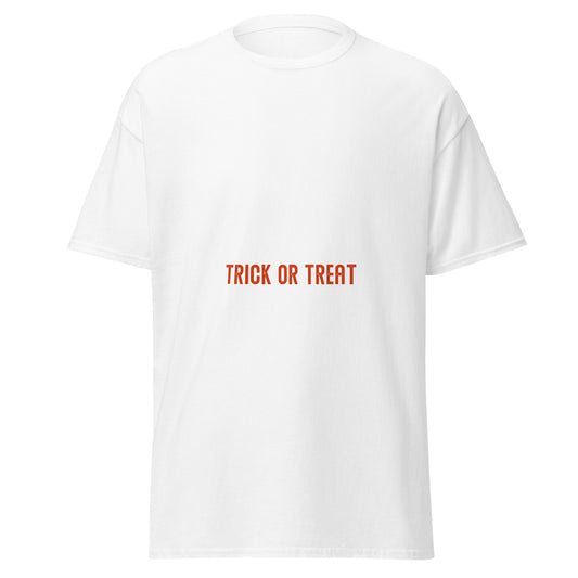 Truco o trato, camiseta de algodón pesado de estilo suave con diseño de Halloween