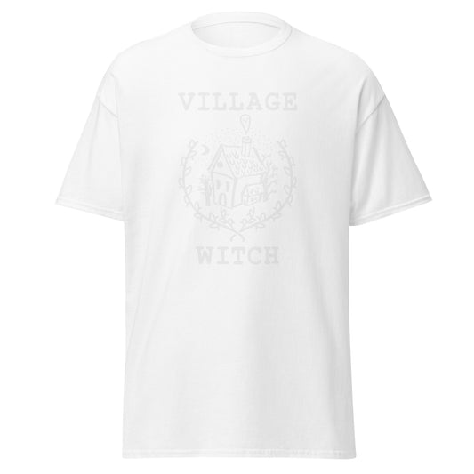 Village Witch, camiseta de algodón pesado de estilo suave con diseño de Halloween