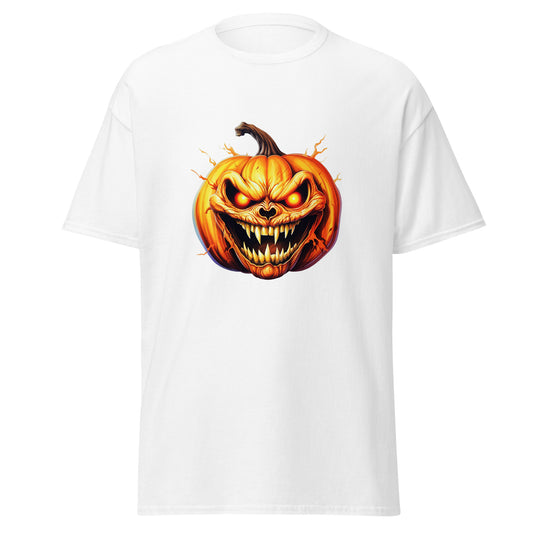 Calabaza de Halloween de acuarela, camiseta de algodón pesado de estilo suave con diseño de Halloween