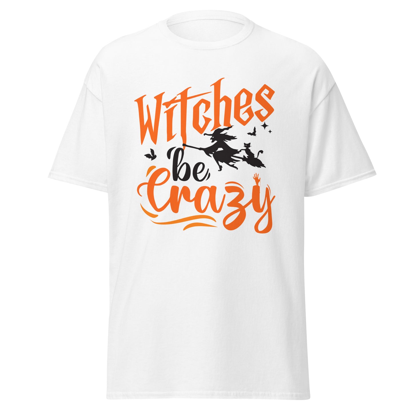 Witches Be Crazy , Halloween Design Soft Style Heavy Cotton T-Shirt