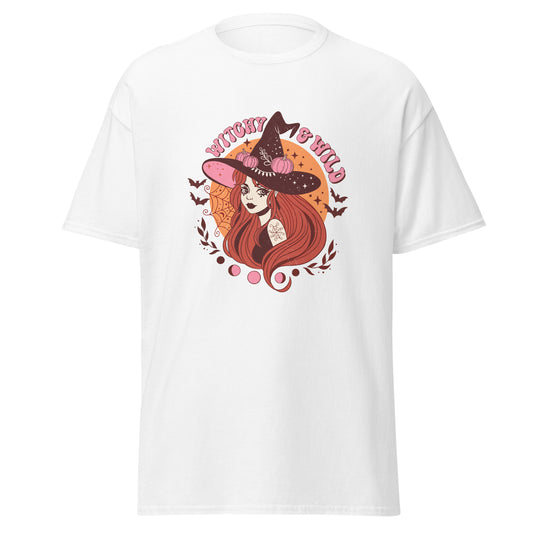 witchy and wild, halloween tattooed girl , Halloween Design Soft Style Heavy Cotton T-Shirt