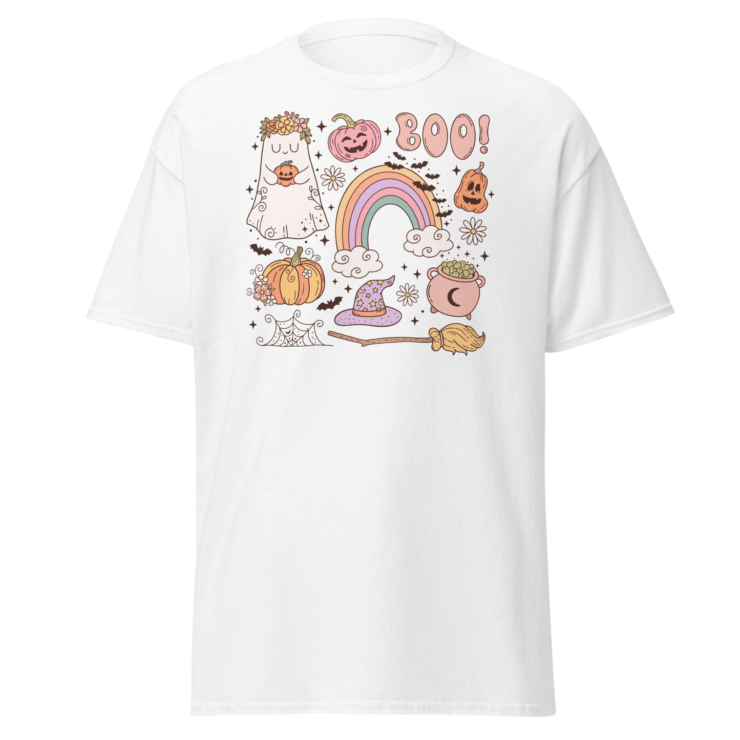 Chic Haunting: 'BOO' Soft Style Halloween Tee