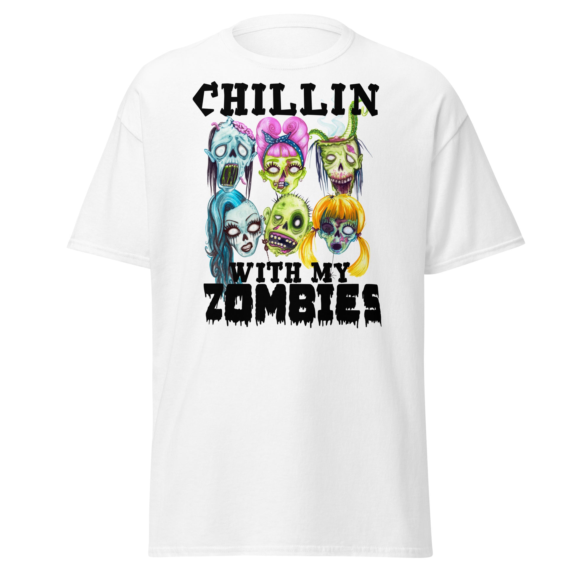 Chillin' with My Zombies: Halloween Soft Tee