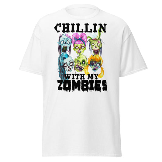 Chillin' with My Zombies: Halloween Soft Tee