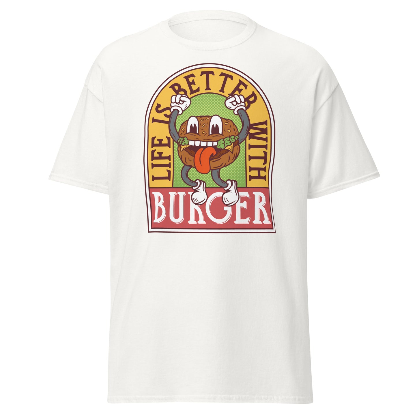 La vida es mejor con hamburguesa, camiseta de algodón pesado de estilo suave con diseño de Halloween