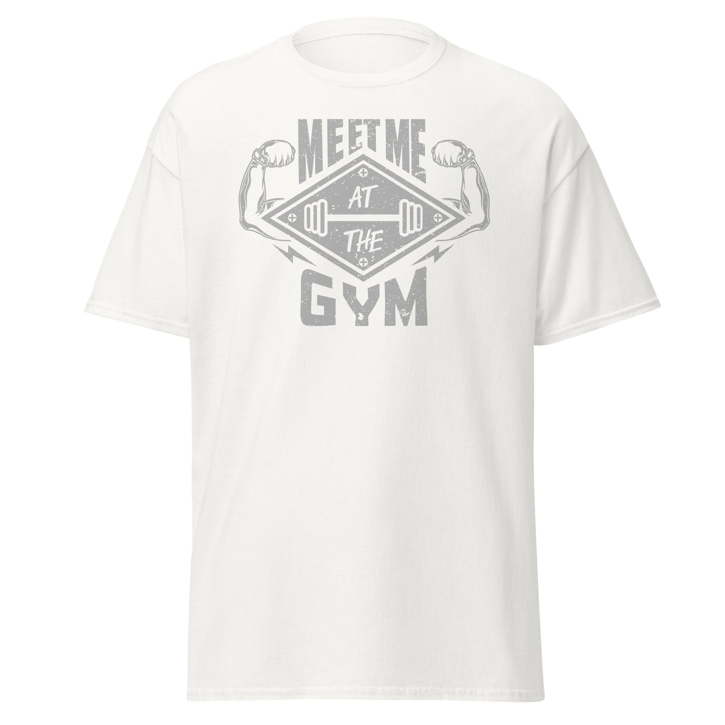 Treffen Sie mich im GYM, weiches T-Shirt aus schwerer Baumwolle im Halloween-Design