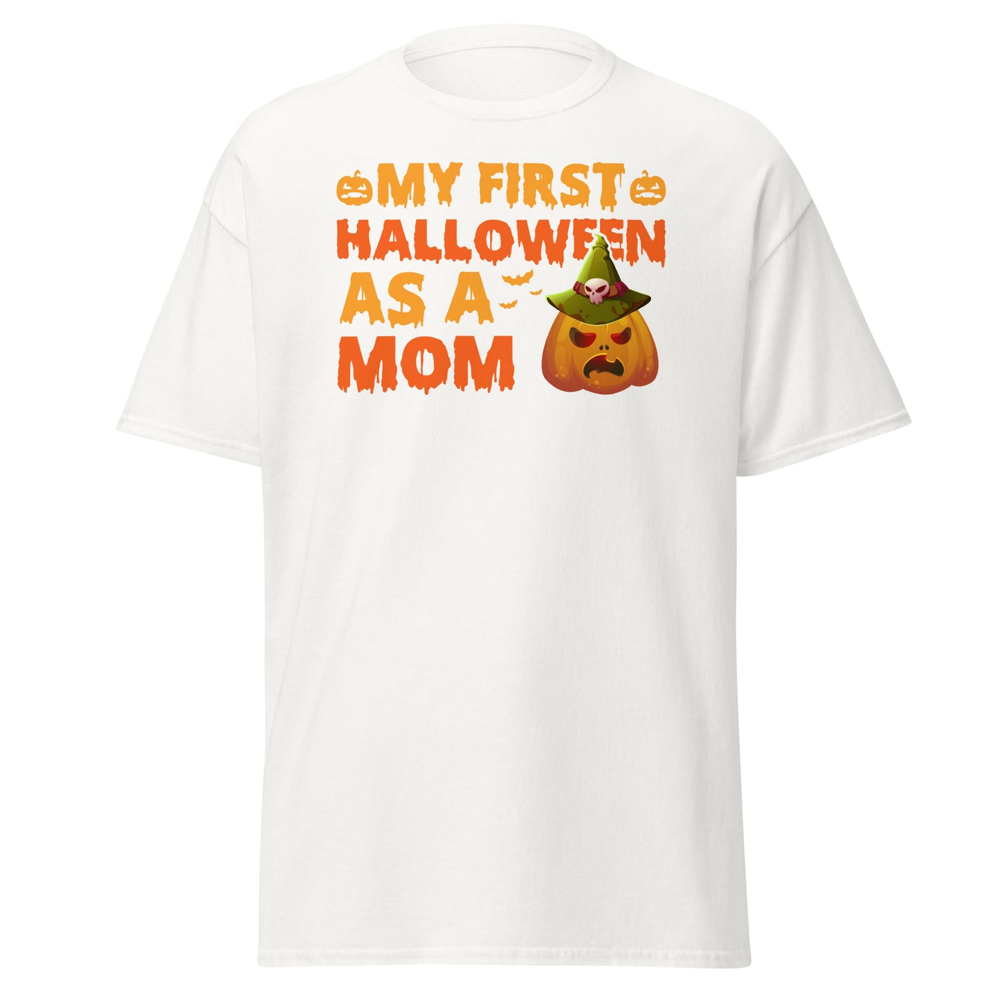 My First Halloween As A Mom , Halloween Design Soft Style Heavy Cotton T-Shirt