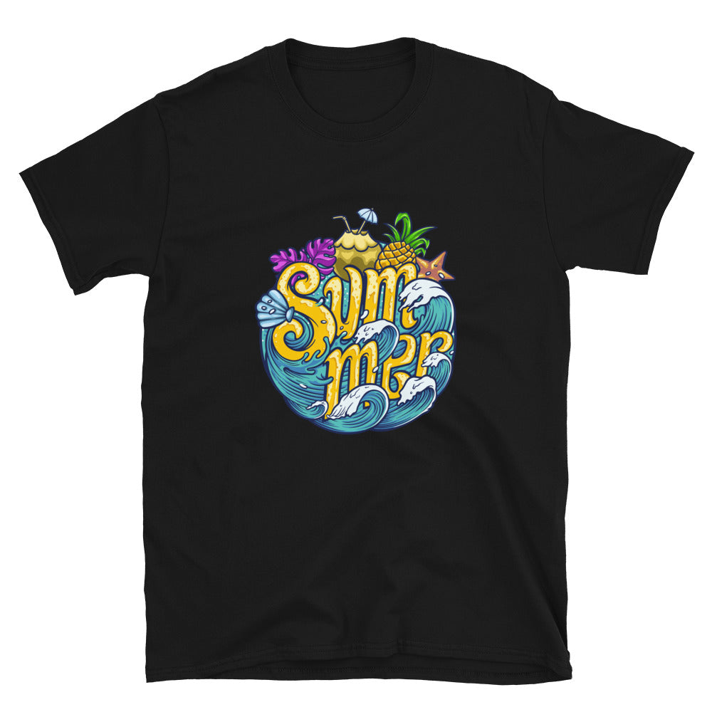 Summer Wave, Tropical Fit Unisex Softstyle T-Shirt