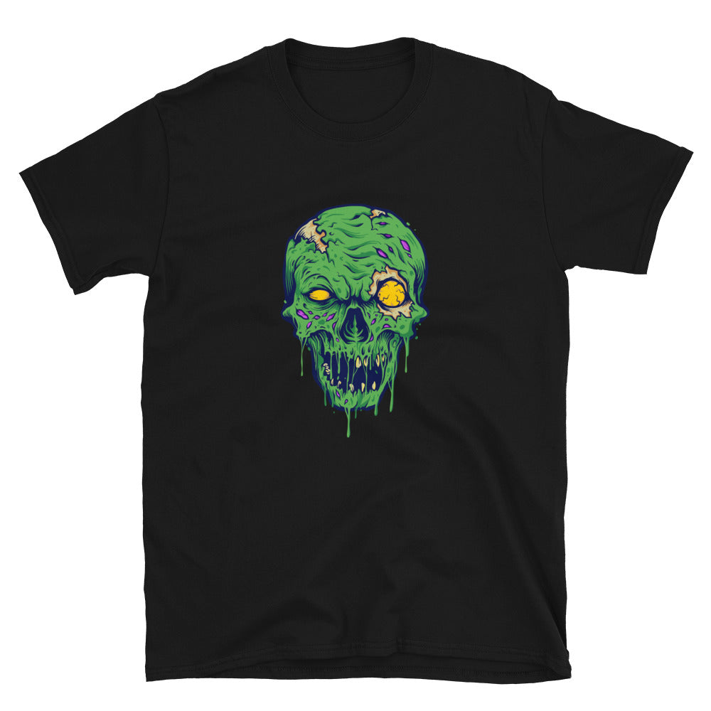 Camiseta unisex Softstyle con diseño de calavera zombie