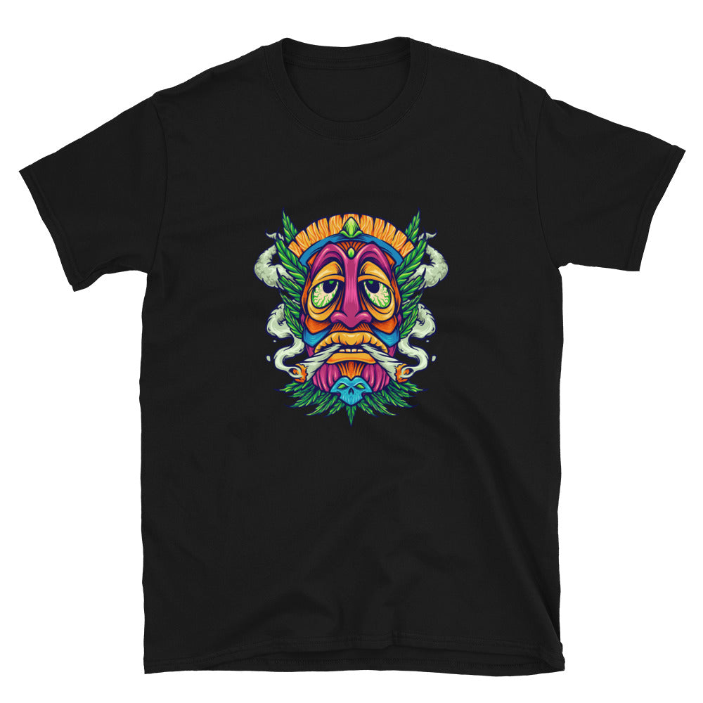 Tiki Joint Kush Smoking Weed Cannabis Fit Unisex Softstyle T-Shirt