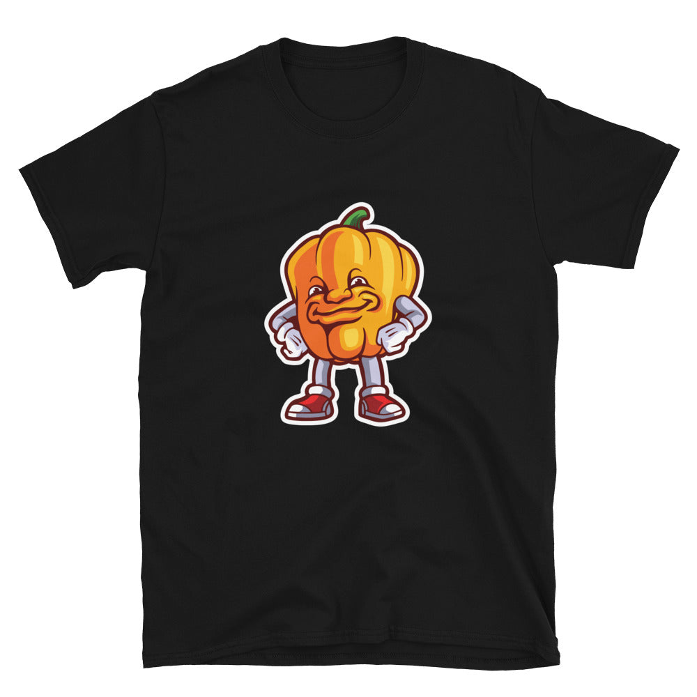 Vegetarian smile paprika mascot Fit Unisex Softstyle T-Shirt