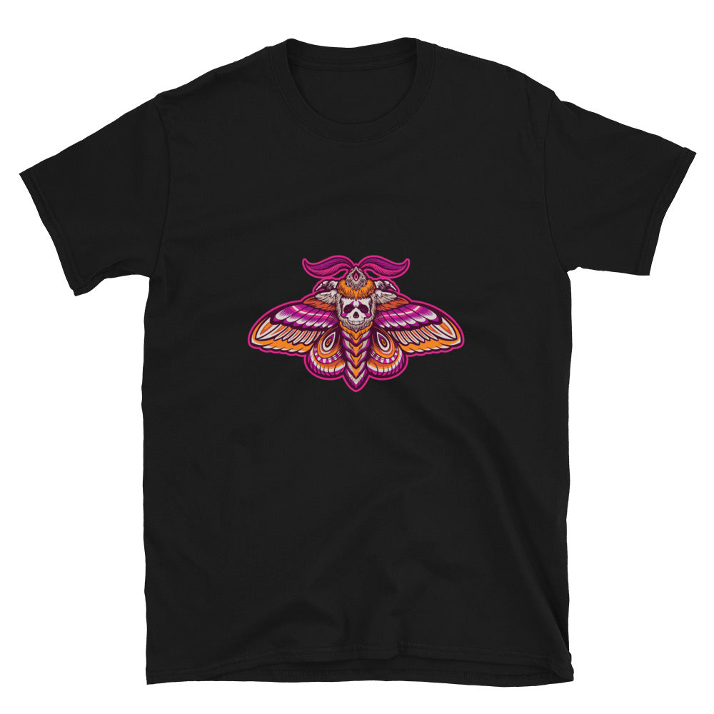 Skull Moth Dead Head Fit Unisex Softstyle T-Shirt