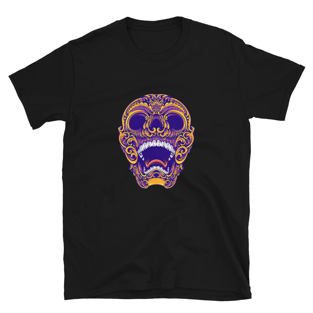 Camiseta unisex Softstyle con cabeza de calavera de ajuste clásico