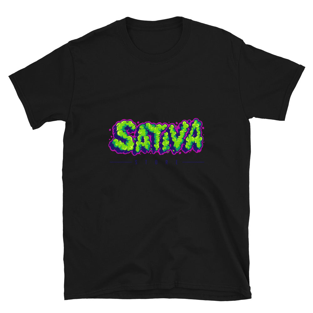 Sativa dekorativer Text, passendes Unisex-Softstyle-T-Shirt