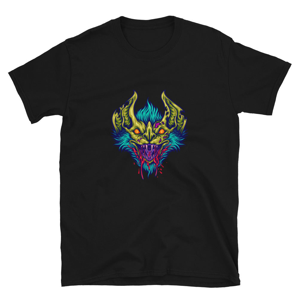 Scary monster bat head Fit Unisex Softstyle T-Shirt