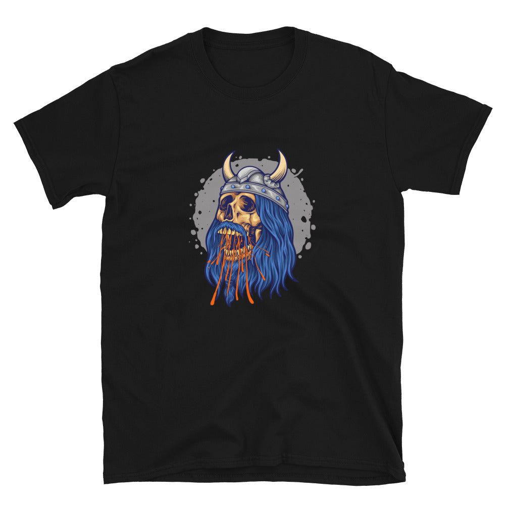 Viking skull head horned helmet Fit Unisex Softstyle T-Shirt