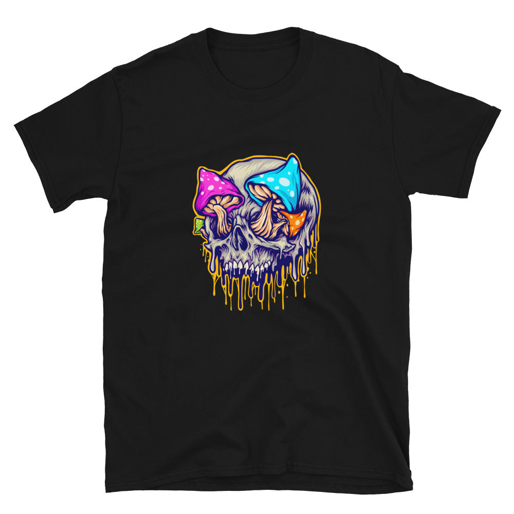 Setas de calavera aterradoras derretidas coloridas Fit Unisex Softstyle Camiseta