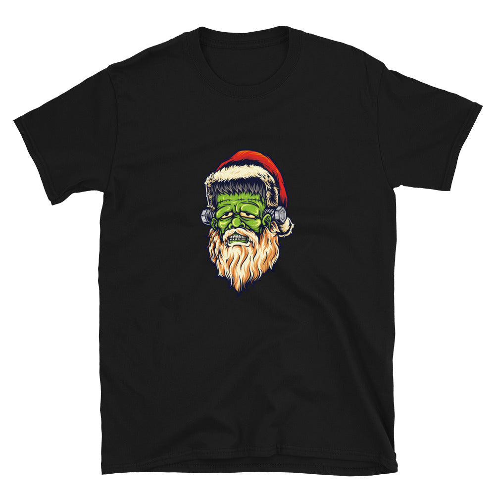 Gruseliges Santa Frankenstein Halloween Fit Unisex Softstyle T-Shirt