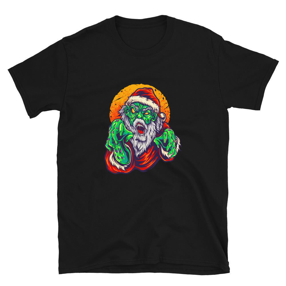 Santa Claus Scream Zombie Fit Unisex Softstyle T-Shirt