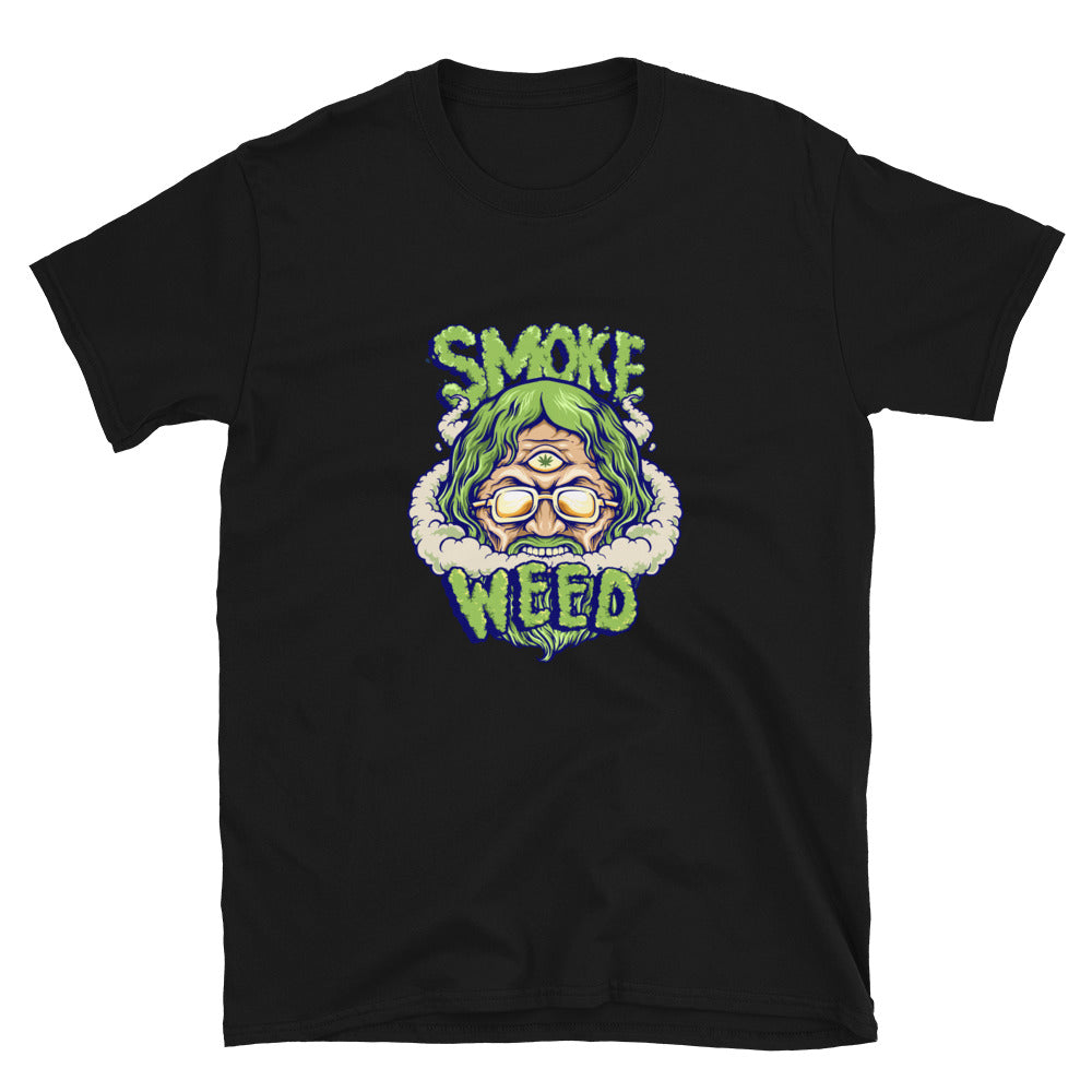 Smoke Hippie Weed Vintage Mascot Fit - Camiseta unisex de estilo suave