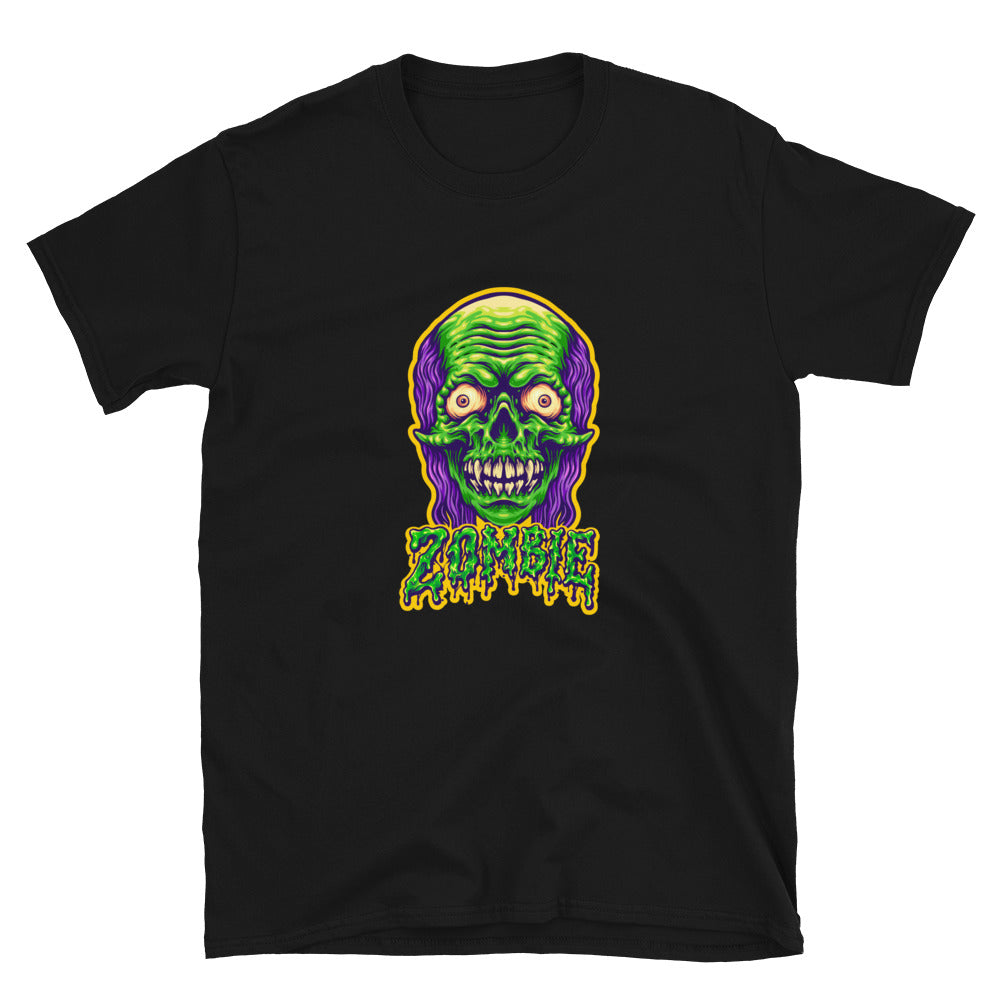 Spooky Zombie Head Fit Camiseta unisex de estilo suave