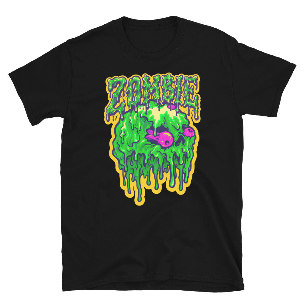 Skull Zombie Melt Cartoon Fit Unisex Softstyle T-Shirt