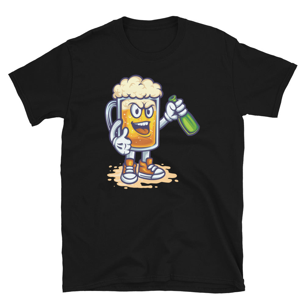 Fun Beer Glass, Smile - Fit Unisex Softstyle T-Shirt