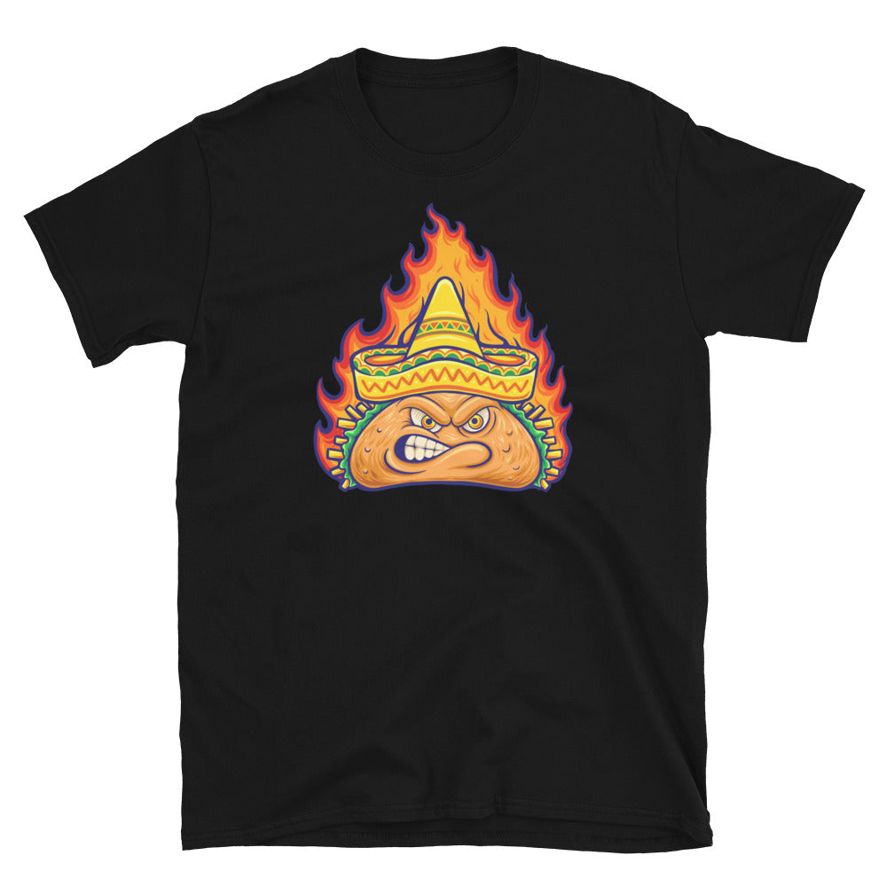 Delicious Angry Flaming Mexican Taco, Blazing Fire