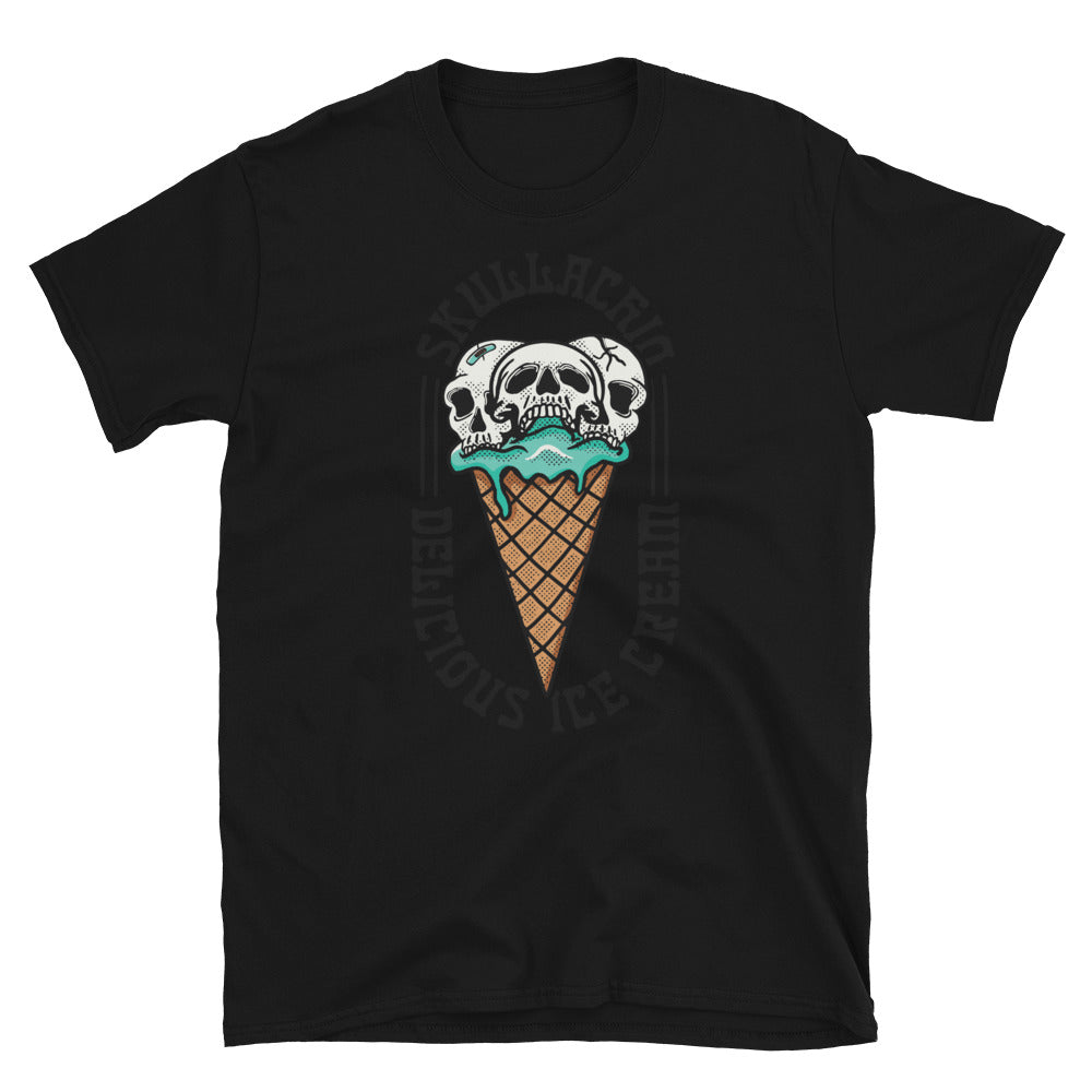 Skullachio skull ice cream vintage Fit Unisex Softstyle T-Shirt