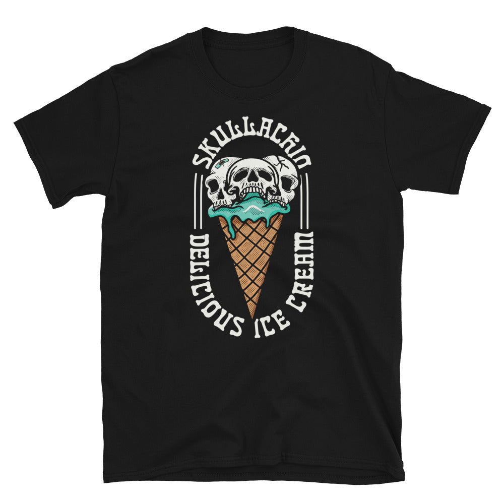 Skullachio calavera helado vintage Fit Unisex Softstyle camiseta