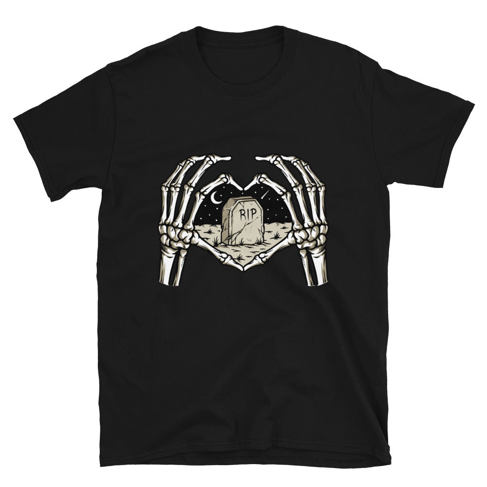 Skull Hand Love Cemetery Fit Unisex Softstyle T-Shirt