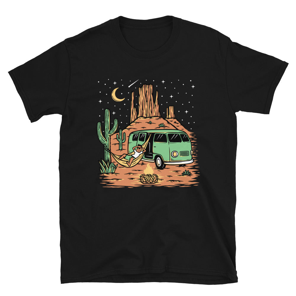 Relaxing in the desert at night Fit Unisex Softstyle T-Shirt