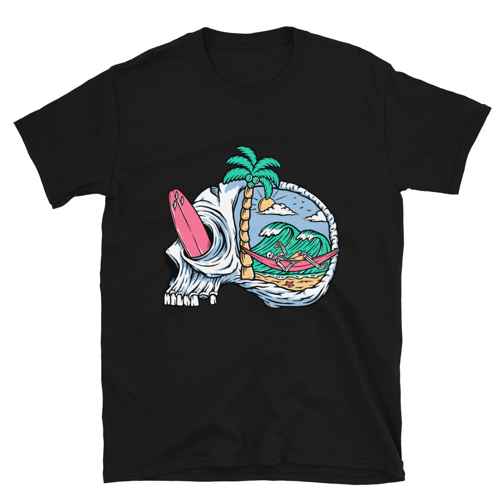 Denken Sie an Entspannung am Strand. Passgenaues Unisex-Softstyle-T-Shirt