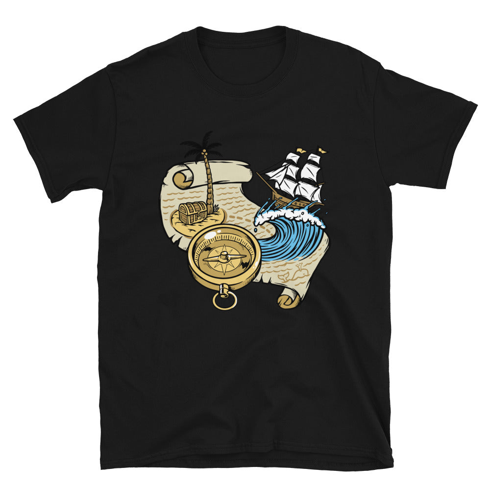 Sail following the treasure map Fit Unisex Softstyle T-Shirt