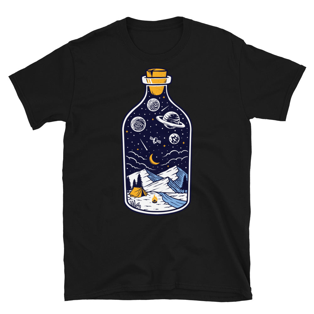 Mountain at night in a bottle Fit Unisex Softstyle T-Shirt