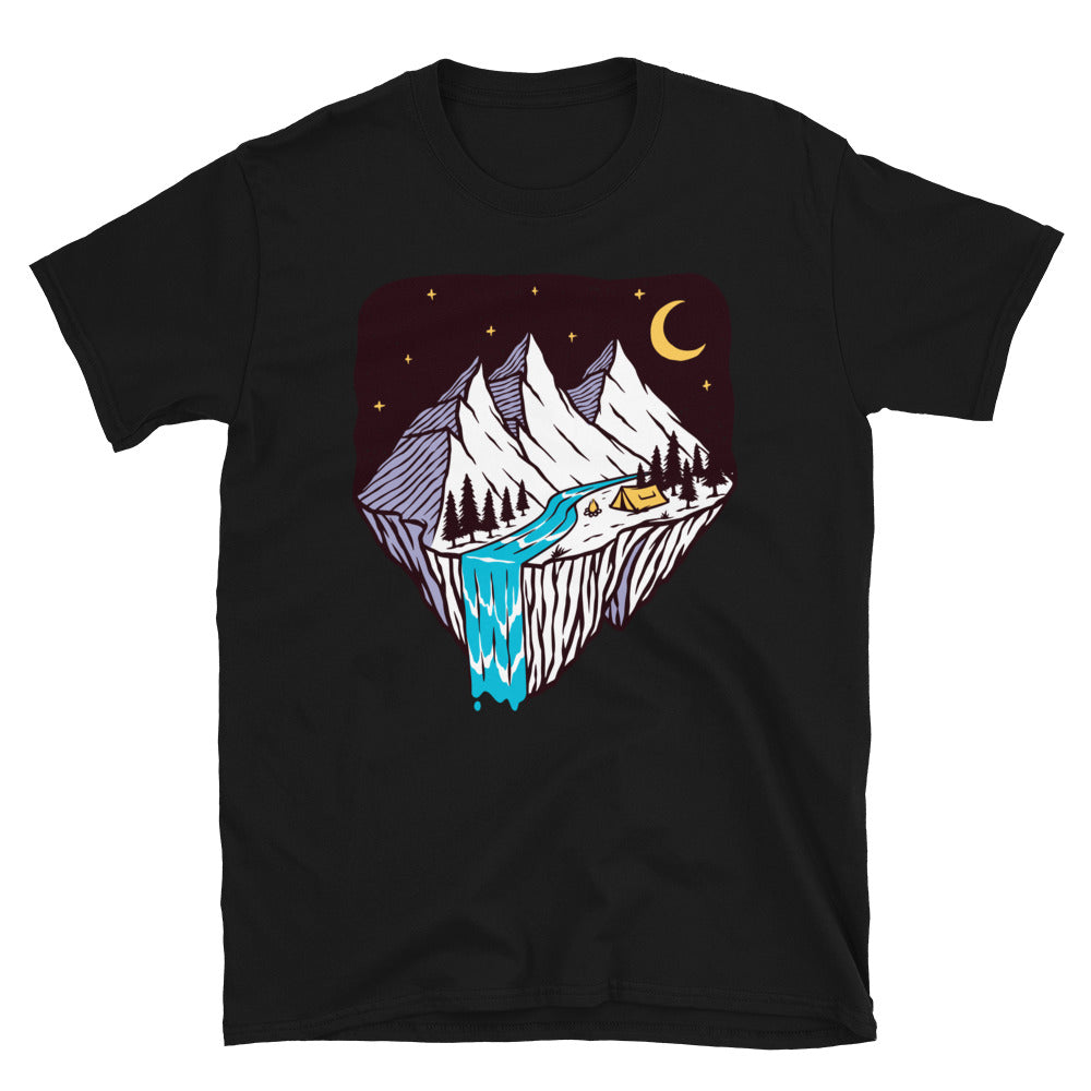 Night mountain scenery Fit Unisex Softstyle T-Shirt