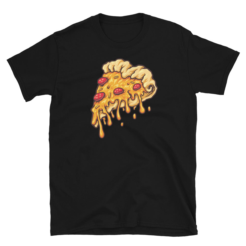 Flying Slice of Pizza with Melting Cheese - Fit Unisex Softstyle T-Shirt