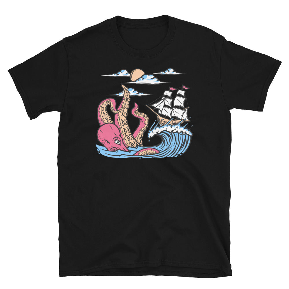 Pulpo y velero Fit Unisex Softstyle Camiseta